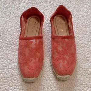 FS/NY Rest Ballet Flat, Coral Floral Mesh